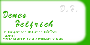 denes helfrich business card